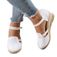 thumbnail image 1 of Kcodviy Sandales pour Femmes Sandales à Plateforme Compensée Talons pour Femmes Sandales en Lin Sandales Polyvalentes Tressées Sandales de Randonnée pour Femmes Boucle Sandales Compensées Respirantes, 1 of 7