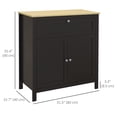 thumbnail image 3 of HOMCOM Storage Cabinet Sideboard Buffet Cabinet with Double Doors Black, 3 of 10