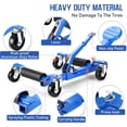thumbnail image 3 of Car Wheel Dolly with Tire Jack 1500 lbs Capacity Portable Trailer Dolly with Pedal Jack 12in Wheel Support Vehicle Positioning Dolly for Auto Repair and Moving Set of 1 Blue, 3 of 7