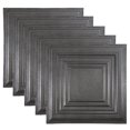 thumbnail image 1 of Great Lakes Tin Detroit Pewter 2ft x 2ft Nail Up Ceiling Tiles (5 Pack), 1 of 1