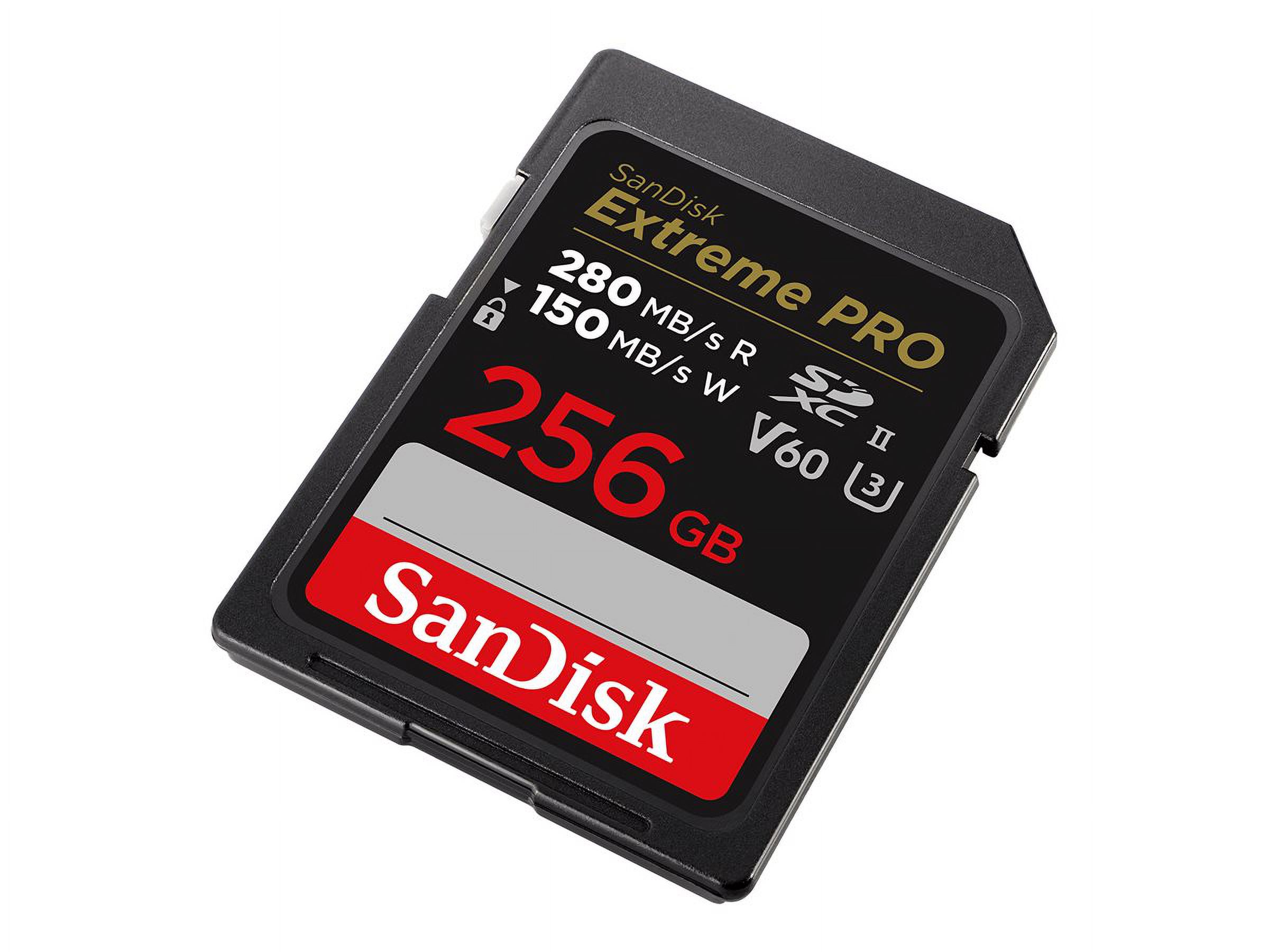 SanDisk 256GB Extreme PRO SDXC UHS-II Memory Card - C10, U3, V60