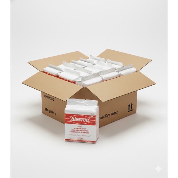 Westco Levure Sèche Instantanée 454 G/1 Lb (20/caisse)