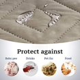 thumbnail image 4 of Reversible Sofa Slipcover Furniture Protector Water Resistant 2 Inch Wide Elastic Straps Sofa Cover Couch Covers Pets Kids Fit Sitting Width Up to 78"(Oversized Sofa, Khaki/Beige), 4 of 7