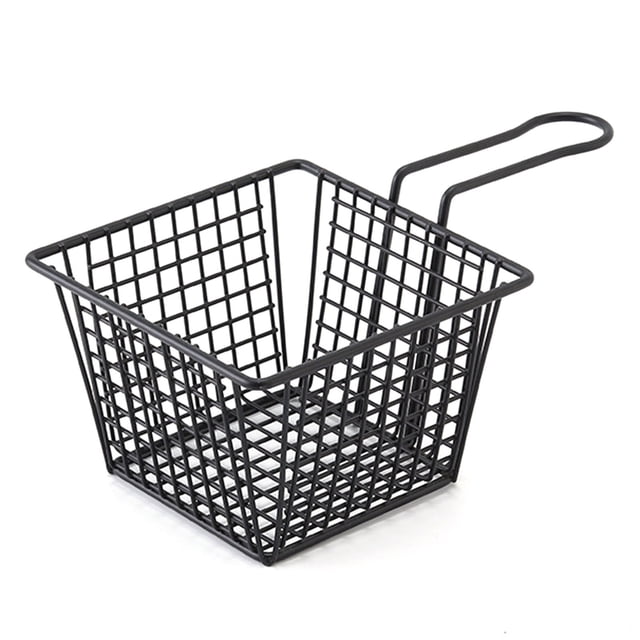 Iron Fryer Basket with Handle, Kitchen Frying Chips Fryer Strainer Cooking Tool for Home Kitchen Commercial Restaurant