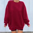 thumbnail image 2 of Penkiiy Chandail pour Femmes Mode Chandail Décontracté à Manches Longues à Col Rond pour Femmes Hauts Blouse Vin Vêtements Y2K, 2 of 4