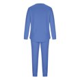 thumbnail image 4 of DPTALR Men Casual Solid Round Neck Pullover Sports Suit Long Sleeve Trousers Two-Piece Tracksuit, 4 of 8