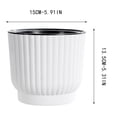 thumbnail image 2 of EGNMCR Tools&Home Improvement Self Absorbing Lazy Flowerpot Green Plant Potted Plant Resin Round Personalized Vertical Pattern Rose Tabletop Pot flowerpot products, 2 of 2