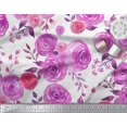thumbnail image 3 of Soimoi Purple Poly Georgette Fabric Watercolor Floral Print Sewing Fabric BTY 42 Inch Wide, 3 of 3