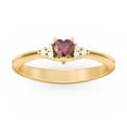 thumbnail image 2 of Bague Cœur avec Pierre de Naissance et Accents sur l'Épaule - Rubis (Juillet), 2 of 4