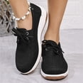 thumbnail image 2 of Dakaela Espadrilles en Toile à Plateforme pour Femmes, Décontractées, à Lacets, Tennis, Course, Classiques, Marche, Plates, 2 of 7