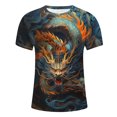 thumbnail image 5 of Qertyioot T-shirt Décontracté d'Été pour Hommes à Col Rond Imprimé pour la Fête des Pères, 5 of 5