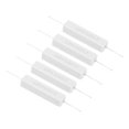 thumbnail image 1 of Unique Bargains 5Pcs 10 Ohm Resistors, 10W Ceramic Cement Resistor Power Cement Resistor Kit Tolerance 5% for Power Adapters Audio, 1 of 4