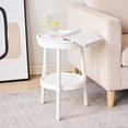thumbnail image 4 of Birdeem Table d'Appoint Multifonction, Petite Table avec Tiroir, Table de Bout Moderne avec Tablette de Rangement, Table de Chevet Ronde pour Salon, Chambre, Bureau, 4 of 7