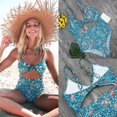 thumbnail image 2 of Maillot de Bain une-Pièce pour Femmes Tenue de Plage Maillot Rehausseur Monokini Bikini Bain, 2 of 4