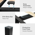 thumbnail image 3 of SIBEDS Queen LED Bed Frame with Galaxy Projector, Charging Station, 52" Headboard & 2 Drawers, No Box Spring Required, PU White, 3 of 9