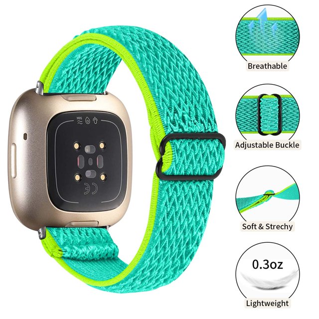WIFKLSIIPG Adjustable Elastic Nylon Woven Band for Versa 3/Sense Stylish Durable and Comfortable