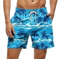 thumbnail image 2 of Kakii Men's Swim Trunks Hawaiian Bathing Mesh Lining Suit Swimsuits Beach Shorts with Pockets, 2 of 6
