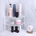 thumbnail image 5 of Kitchen Cabinet Organizer, 3 Tier White Corner Plate Shelf for Kitchen Cabinet Storage - Cupboard Shelf Insert Organizer, 5 of 5