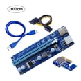 thumbnail image 3 of Transemion 2021 PCI-E Riser 6-pin with LED Lights Crypto Mining Card 1x TO 16x PCI-E RISER Blue 1M 1Set, 3 of 6