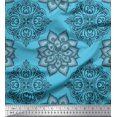 thumbnail image 1 of Soimoi Modal Satin Fabric Floral Mandala Fabric Prints By Yard 42 Inch Wide, 1 of 3