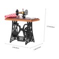 thumbnail image 2 of WASHWEPE Vintage Sewing Machine Desk Decor Brown Zinc Indoor Use 1Pack, 2 of 8