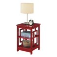 thumbnail image 3 of Convenience Concepts Table d'Appoint Carrée de Ville avec Étagères en Bois Rouge Canneberge, 3 of 7
