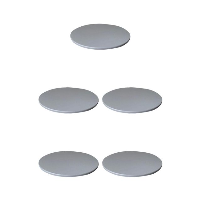 QualitChoice Nappe Ronde Imperméable Anti-Huile Bordure Extensible Couverture Salon Antidérapante Décoration Restauration Fête Gris 5Set