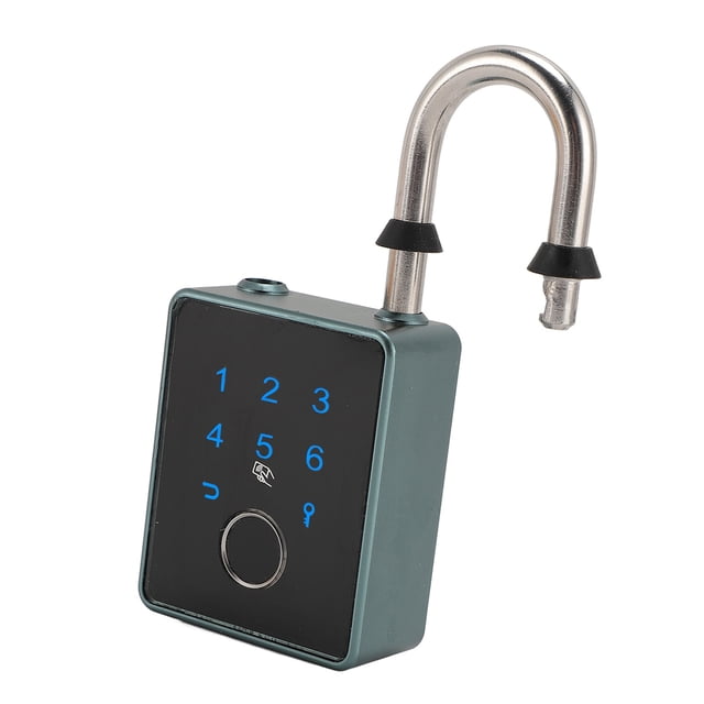 Fingerprint Padlock, Smart Padlock with Digital Keypad Code, Biometric Metal Keyless Thumbprint Lock, Water Resistant, Suitable for Gym, Sports, Bike, School, Locker and Storage