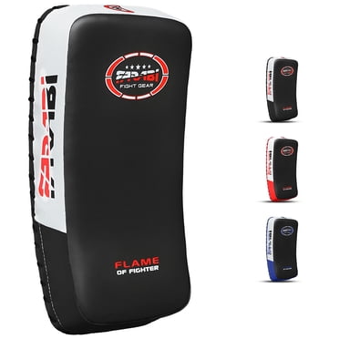 Thai pad, Kickboxing Kick pad, Kick Training Strike Shield MMA Muay Thai Curved X 1 (Black)