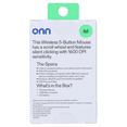 thumbnail image 4 of onn Wireless Silent 5-Button Mouse, 4 of 9