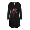 thumbnail image 3 of CEHVOM Robe Longue de Noël Aguichant pour Femmes avec Imprimé Verre de Vin, 3 of 3