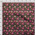 thumbnail image 3 of oneOone Polyester Lycra Fabric Leaves & Floral Artistic Print Sewing Fabric BTY 56 Inch Wide, 3 of 4