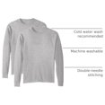 thumbnail image 4 of Hanes T-Shirt à Manches Longues pour Hommes Essentials Lot de 2, m, Acier Clair, 4 of 8