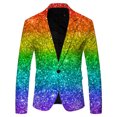 thumbnail image 1 of Kcodviy Complet à Paillettes 3D pour Homme Complet Homme Coupe Ajustée Imprimé Poche Revers Bouton Complet Coupe Ajustée Homme Style Complet Coupe Ajustée pour Homme un, 1 of 2