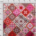 thumbnail image 3 of oneOone Silk Tabby Maroon Fabric Abstract Traditional Sewing Material Print Fabric By The Yard 42 Inch Wide, 3 of 4