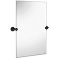 thumbnail image 1 of Grand Miroir Rectangle Pivotant avec Ancrages Muraux Chromés Brossés Argent Soutenu Réglable, 1 of 6
