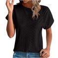 thumbnail image 1 of Hauts à Manches Courtes pour Femmes Mode Printemps/été Décontractée Ample Col Rond Manches Courtes Haut pour Femmes Aguichant Hauts d'Été pour Femmes Hauts à Manches Courtes T-Shirts pour Femmes Mode, 1 of 6