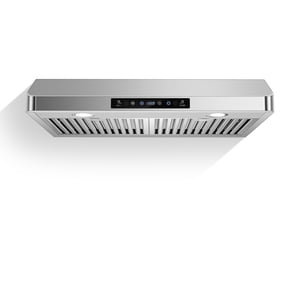 Aobosi 30" Sous le capot du Cabinet, 1050 CFM Hotte d'évent en acier inoxydable pour deux ventilateurs, 3-Speed avec Touch & Télécommande, LED Lumières, lave-vaisselle-filtres de sécurité