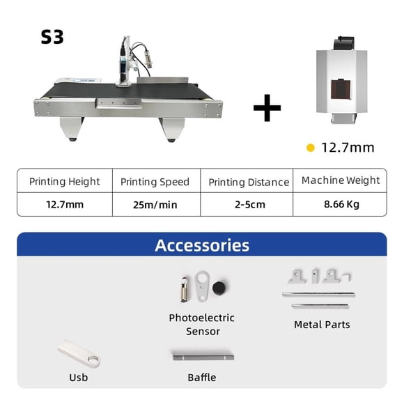 Inkjet Printers With Conveyor Belt All In One For Barcode Expiry Date QR Code Logo Continuous Coding Machine