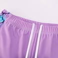 thumbnail image 4 of PMVFHDE Girls Scale Print Swim Set | Short Sleeve Rash Guard & Swim Shorts | Kids UV Protection Bathing Suit Purple,10-12 Years, 4 of 8