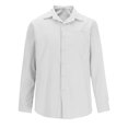 thumbnail image 3 of RXIRUCGD Blouse à Manches Longues pour Hommes, Mode Décontractée, Couleur Unie, Boutons, Poches, Col Rabattu, Blanc, Taille : 3TG, 3 of 5