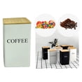 thumbnail image 1 of Product Category Food Storage - Coffee Tea Container Metal Kitchen Canister with Airtight Lids for Modern Kitchen Counter Farmhouse Home Storage Jars, 1 of 7