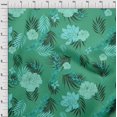 thumbnail image 4 of oneOone Rayon Sea Green Fabric Florals Craft Projects Decor Fabric Printed By The Yard 56 Inch Wide, 4 of 4