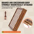 thumbnail image 4 of VEVOR Solid Wood Chess Set, 15 inch  2-IN-1 Chess Checkers Game Set, Chess Board Games, 4 of 9