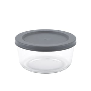 Mainstays Conteneur de stockage alimentaire en verre rond avec PE Couvercle 500ml