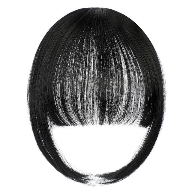 CHUANK Clip in Bangs Real Human Hair Fake Bangs Clip in Hair Extensions Clip on Bangs for Women Wispy Fringe Bangs Natural Hair Pieces for Daily Wear (Red Brown)