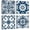 Navy Blue, variant on Blue Flower Plant Large Wall Art Canvas Framed Print Set Of 3 Classic Chinoiserie Poster Floral Pictures Painting Watercolor Artwork Home Decor for Living Room Bedroom Bathroom (12"X16"Framed)