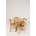 thumbnail image 4 of CHK Table Freya / Table Ronde Polyvalente en Placage de Chêne / Bureau d'Ordinateur Ou Table de Salle à Manger, 4 of 7