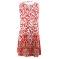 thumbnail image 5 of HKEJIAOI Robe Fleurie pour Femmes Robe d'Anniversaire Mode Femmes Décontractée Aguichant Col Rond Robes Imprimées Été Sans Manches Robe Chandail Rabais Liquidation Rouge, 5 of 5