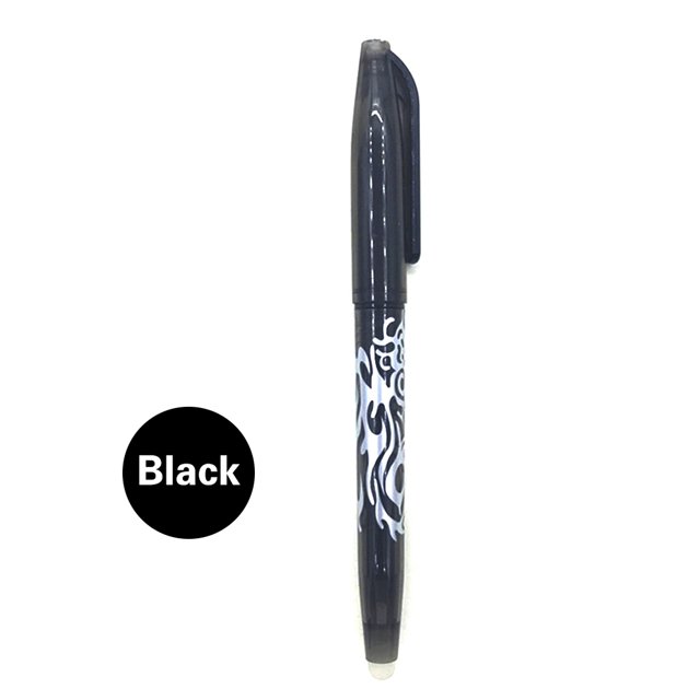 Amdohai 0.5mm Erasable Bullet Neutral Pen School Office Erasable Gel Ink Pen Black